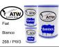 Preview: Fiat, Bianco, 268 / PW3: 500ml Lackdose + 500ml Klarlack + 250ml Härter - Set, von ATW Autoteile West.